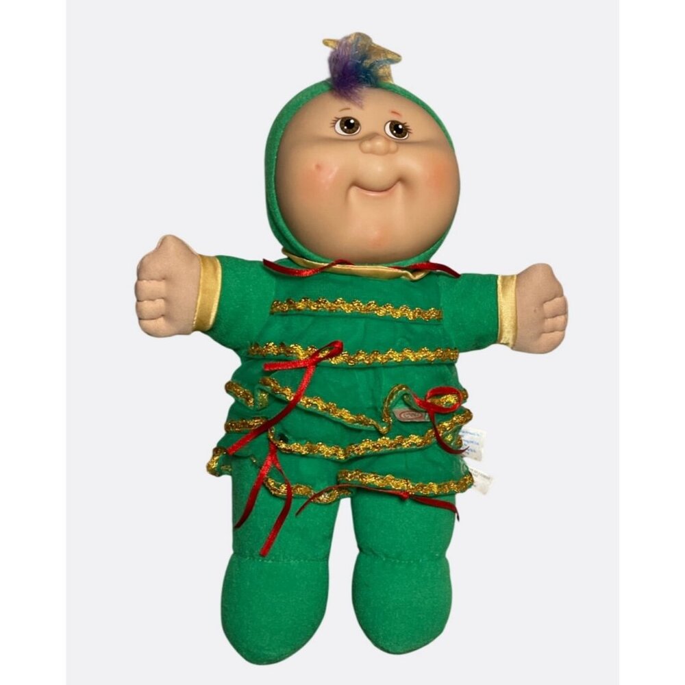 Cabbage Patch Kids Christmas Tree Doll Green Gold Red Trim